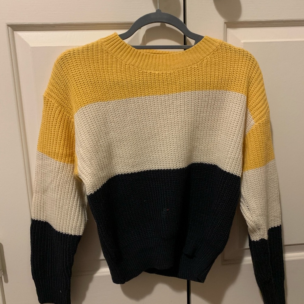 Striped knit sweater